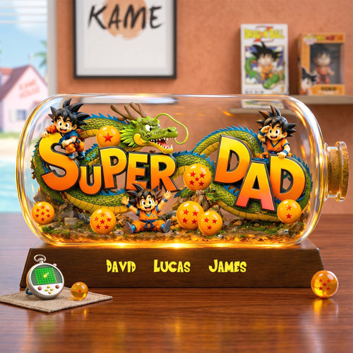 Super Dad Acrylic Plaque - Personalized Gift for Dads, Grandpas, and More Shaped Plaques PopCulturePrints