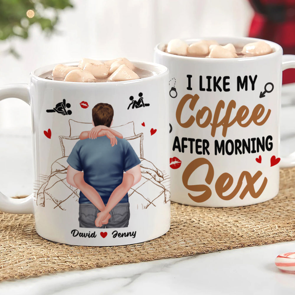 Personalized Couple Coffee Mug - I Like My Coffee After Morning Moments Coffee Mug PopCulturePrints