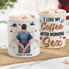 Load image into Gallery viewer, Personalized Couple Coffee Mug - I Like My Coffee After Morning Moments Coffee Mug PopCulturePrints

