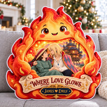 Load image into Gallery viewer, Where Love Glows - Magical Love Story Pillow - Personalized Gift for Couples
