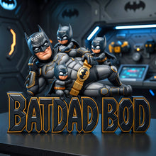 Load image into Gallery viewer, "Because Dad is a Hero!" - Legendary Dad Squad Acrylic Plaque - Personalized Gift for Dad, Grandpa and Other Special Men Shaped Plaques PopCulturePrints
