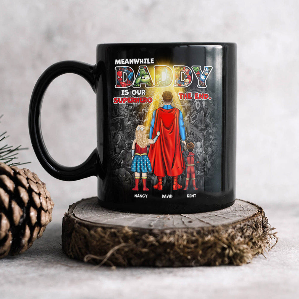 Personalized Superhero Dad Coffee Mug - Custom Gift for Father's Day Coffee Mug PopCulturePrints