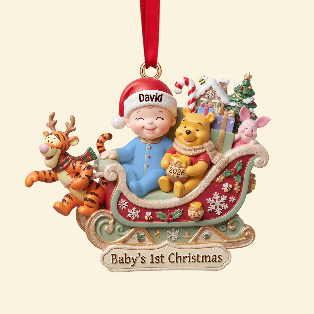 “The Joy of a Child’s First Christmas” - Personalized Baby Acrylic Ornament - Unique Gift for New Parents, Grandparents, or Family