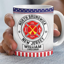 Load image into Gallery viewer, Personalized Firefighter Rank Badge Mug - Customizable Gift Coffee Mug PopCulturePrints
