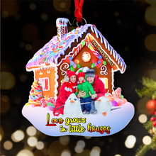 Load image into Gallery viewer, Personalized Family Photo Ornament - Love Grows in Little Houses Ornament PopCulturePrints

