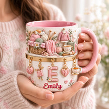 Load image into Gallery viewer, “For the Love of Knitting” – Personalized Knitting Lovers Coffee Mug – Perfect Gift for Craft Enthusiasts, Friends, and Family
