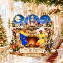 Load image into Gallery viewer, Celebrate Your Love: Our First Christmas as Mr. &amp; Mrs. - Personalized Newly Married Couple Ornament

