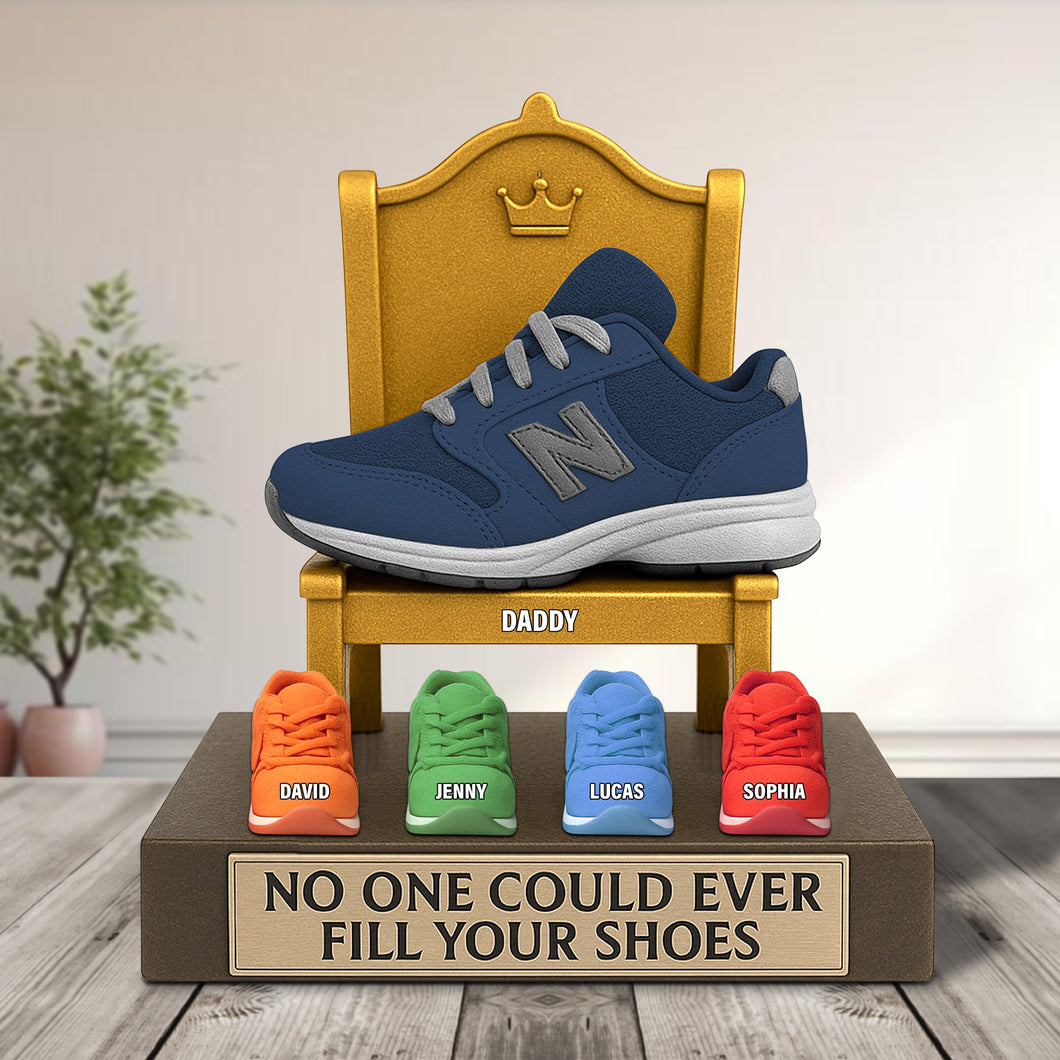 You Fill Our Hearts With Joy - Sneaker Dad Plaque - Personalized Gifts for Dad Shaped Plaques PopCulturePrints
