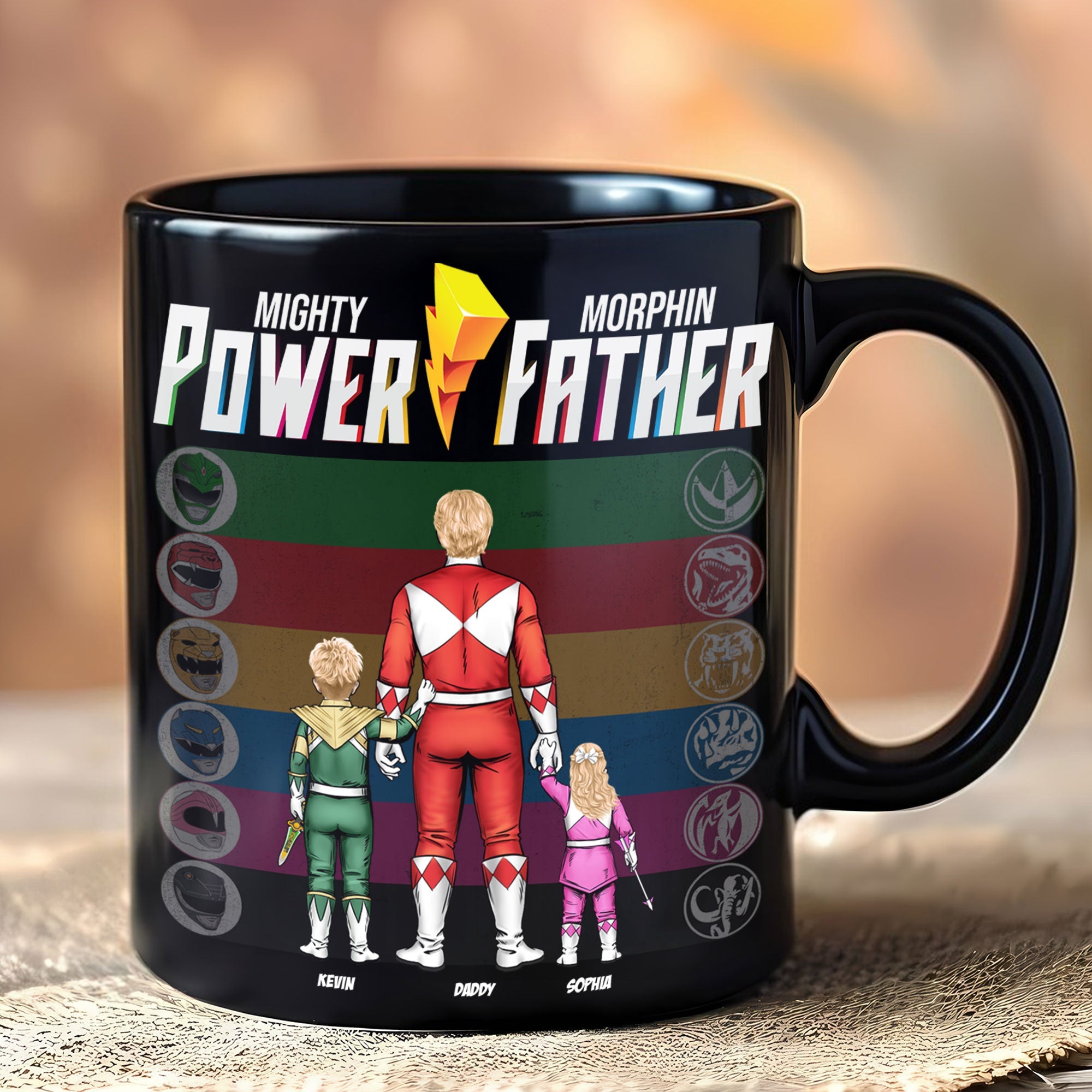 Mighty Power Father Mug - Personalized Gift for Dad Coffee Mug PopCulturePrints