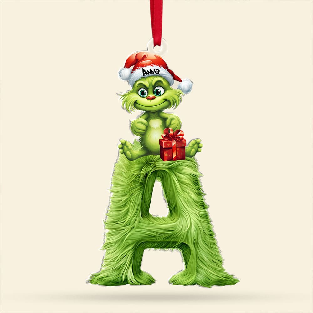 Personalized Alphabet Christmas Ornament for Kids Ornament PopCulturePrints