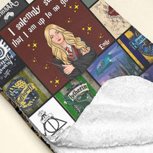 Load image into Gallery viewer, Personalized Magic School Blanket for Harry Potter Fans
