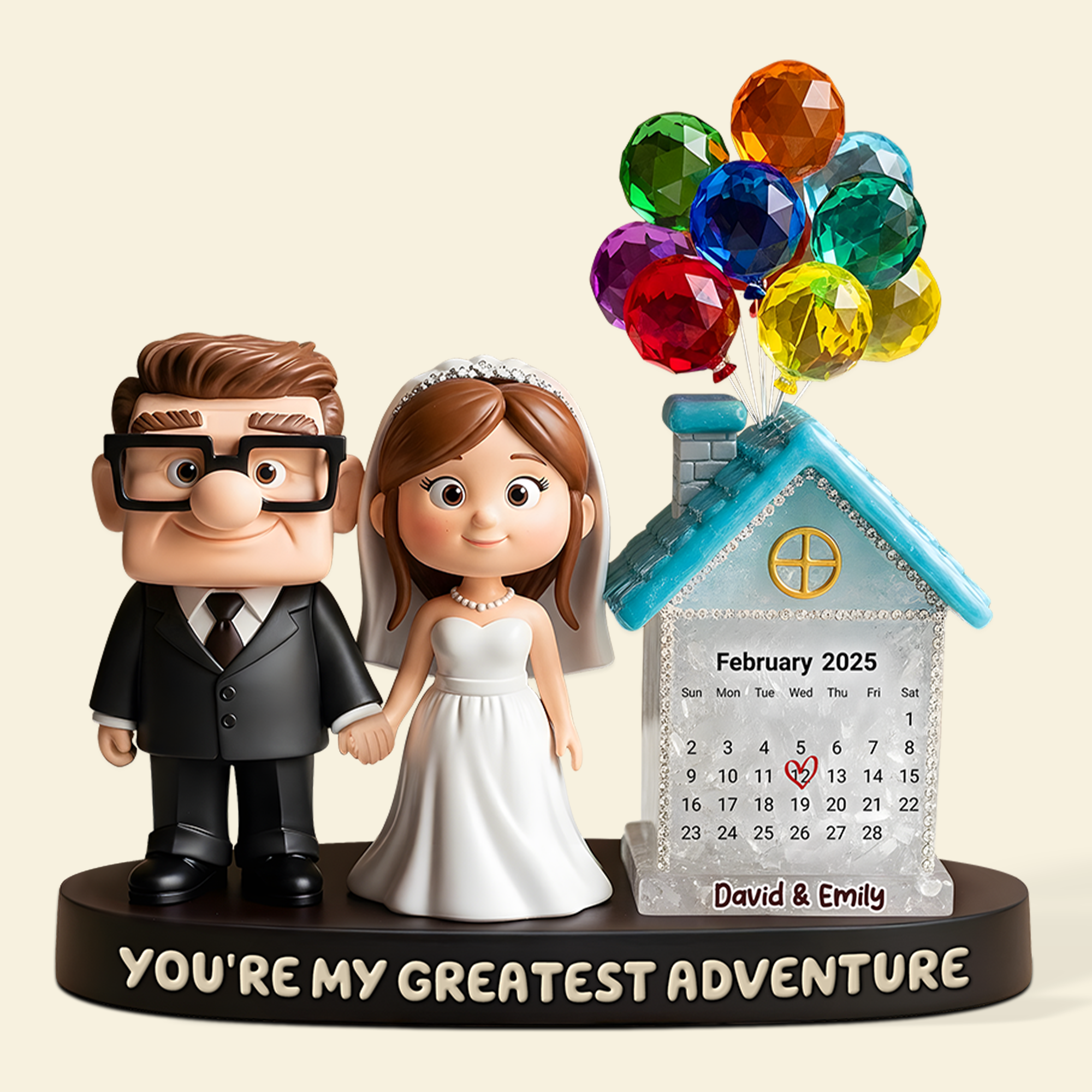 You're My Greatest Adventure - Couple Wedding Day Acrylic Plaque - Personalized Gifts for Couples Shaped Plaques PopCulturePrints