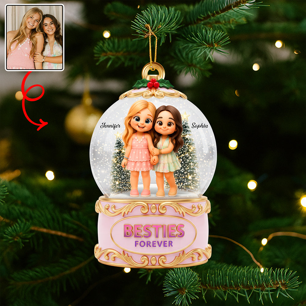 "Besties Forever!" - Custom Christmas Ornament for Best Friends Ornament PopCulturePrints