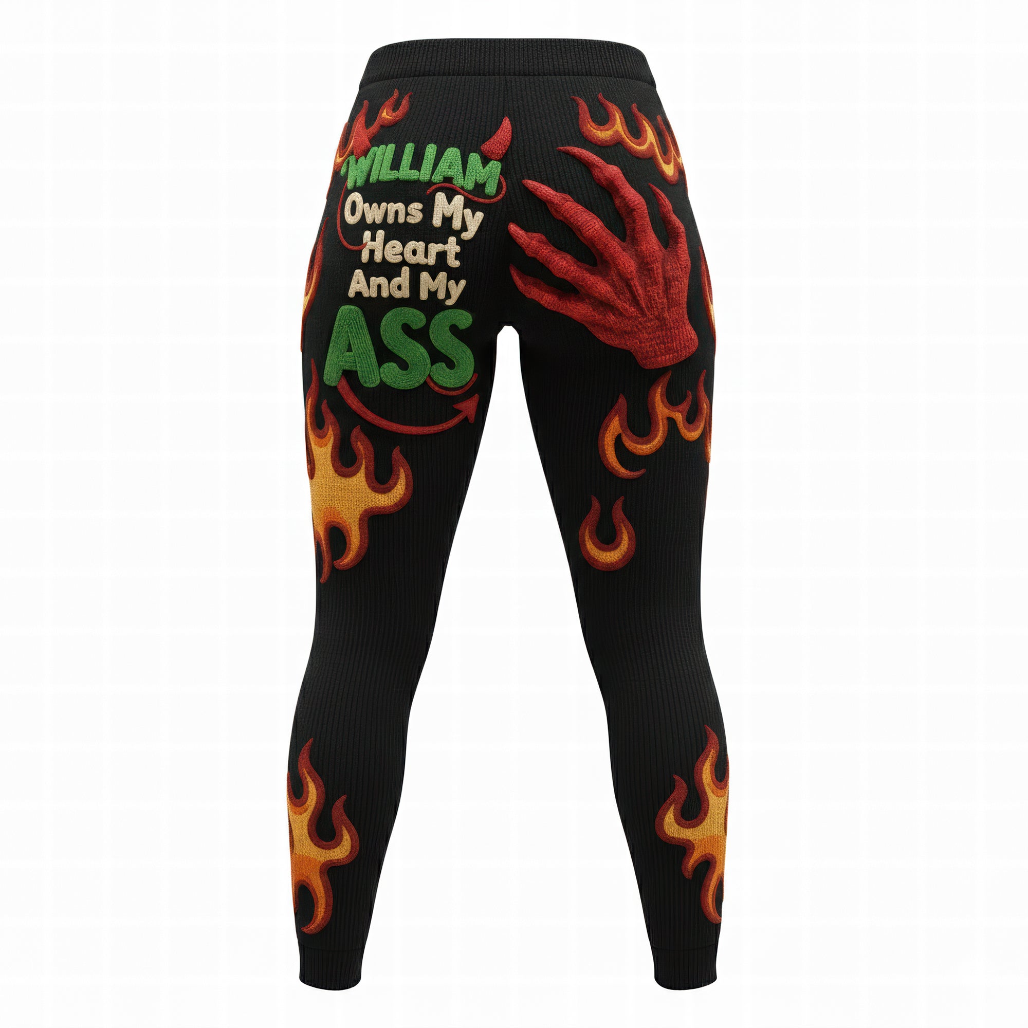 Own the Moment with Naughty Couple Leggings - Customizable Gift for Her Shorts and Pants PopCulturePrints