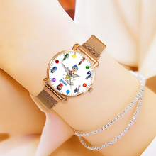 Load image into Gallery viewer, Cute Teacher Quartz Watch - Personalized Gift for Teachers with Custom Name Quartz Watch PopCulturePrints

