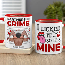 Load image into Gallery viewer, Personalized Partners in Crime Coffee Mug for Couples Coffee Mug PopCulturePrints
