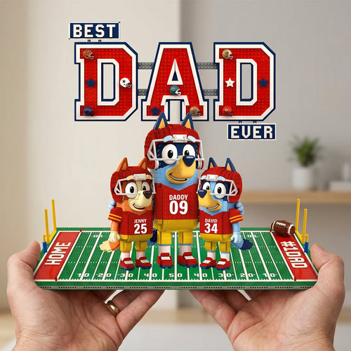 Best Dad Ever - Game Time With Dad Acrylic Plaque - Personalized Gift for Dads, Grandpas, and Fathers Shaped Plaques PopCulturePrints
