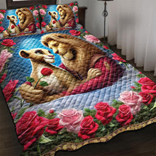Load image into Gallery viewer, Personalized Couple Quilt Bedding Set - Enchanted Love Blanket PopCulturePrints

