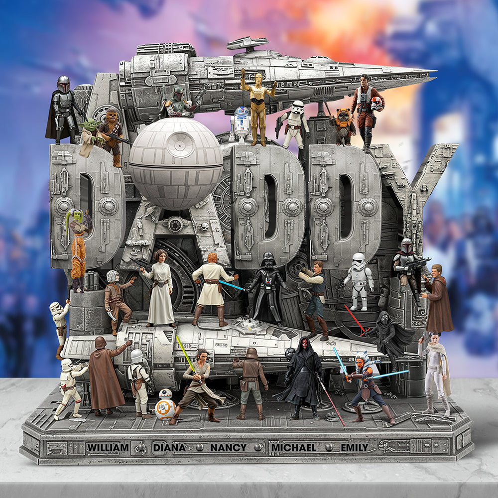 “Every Dad is a Hero” - Galaxy Troop Acrylic Plaque - Personalized Gift for Dad Shaped Plaques PopCulturePrints