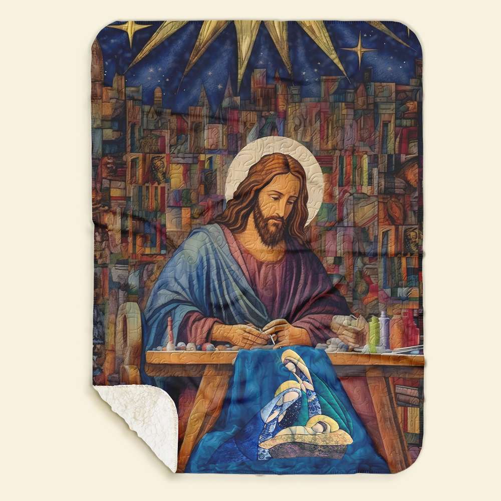 Christian Quilting Blanket - Jesus Christ Design, Perfect Gift for Quilters