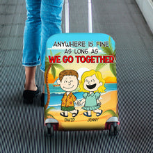 Load image into Gallery viewer, Personalized Couple Luggage Cover - Hand In Hand Beach Theme
