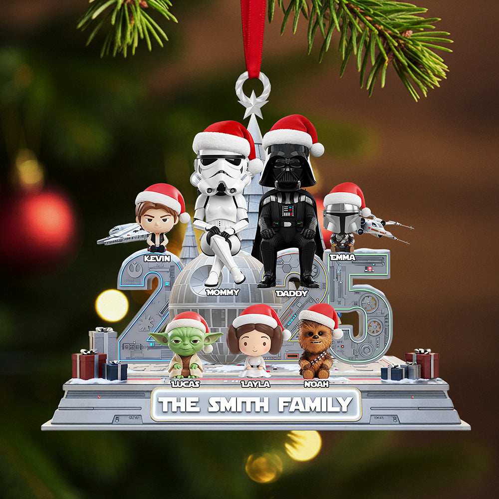 "Celebrate Togetherness with a Touch of Fun!" - Family Acrylic Christmas Ornament, Personalized Gift for All Family Members Ornament PopCulturePrints
