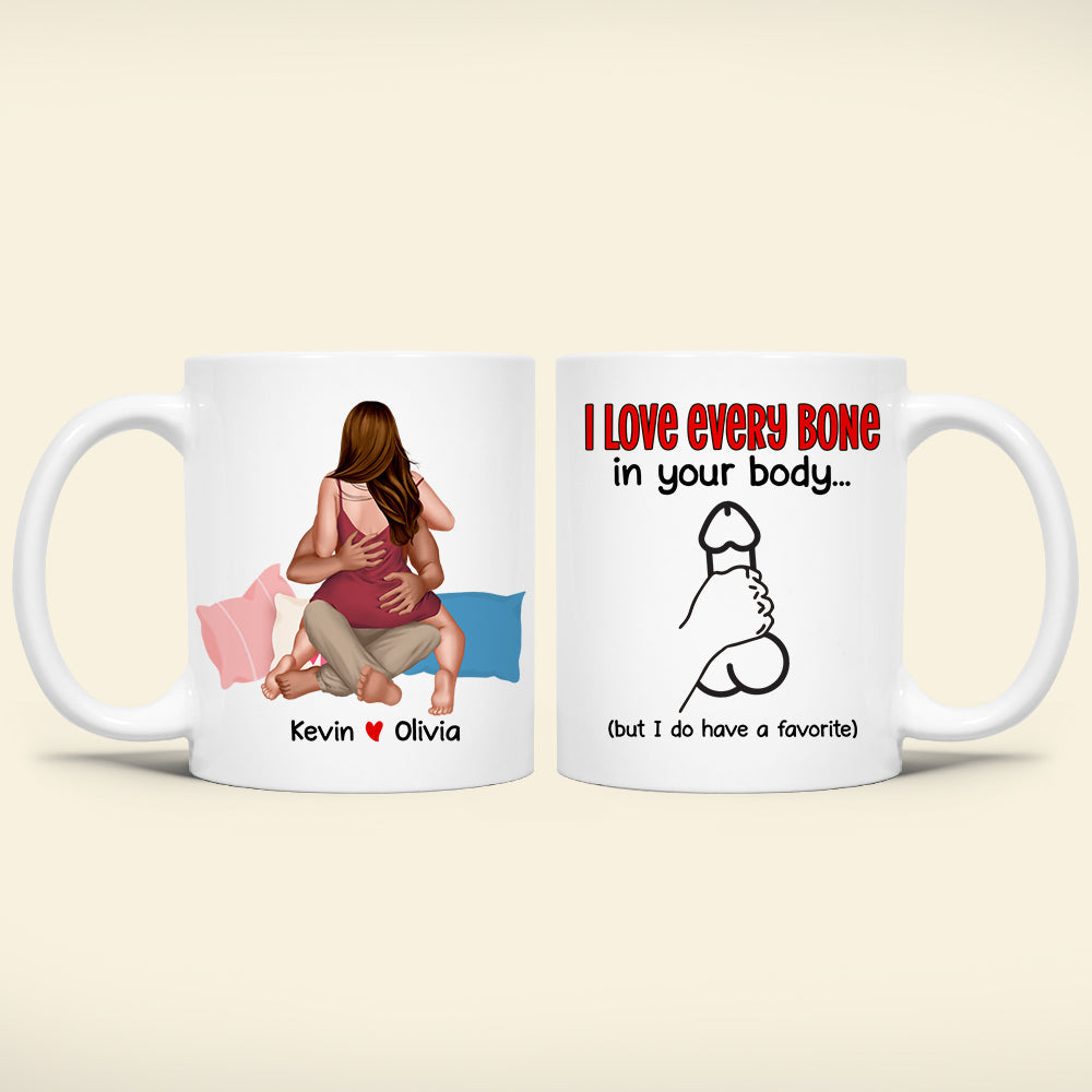 Personalized Love Mug for Couples - I Love Every Bone In Your Body Coffee Mug PopCulturePrints