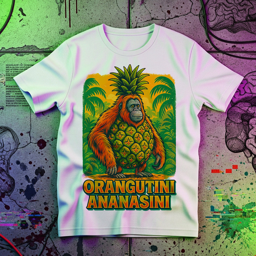 “Orangutini Ananasini: A Fun Twist on Jungle Vibes” - Custom Tee for Kids - Personalized Gift for Birthdays, Holidays, and Special Occasions Shirts PopCulturePrints