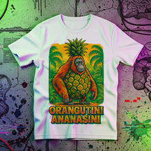 Load image into Gallery viewer, “Orangutini Ananasini: A Fun Twist on Jungle Vibes” - Custom Tee for Kids - Personalized Gift for Birthdays, Holidays, and Special Occasions Shirts PopCulturePrints
