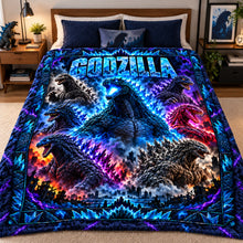 Load image into Gallery viewer, "Unleash Your Inner Monster!" - Giant Monster Blanket, Personalized Gift for Godzilla Fans Blanket PopCulturePrints
