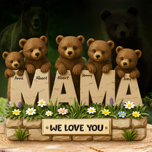 Load image into Gallery viewer, We Love You, Mama Bear - Personalized Gifts For Mom Plaque Shaped Plaques PopCulturePrints
