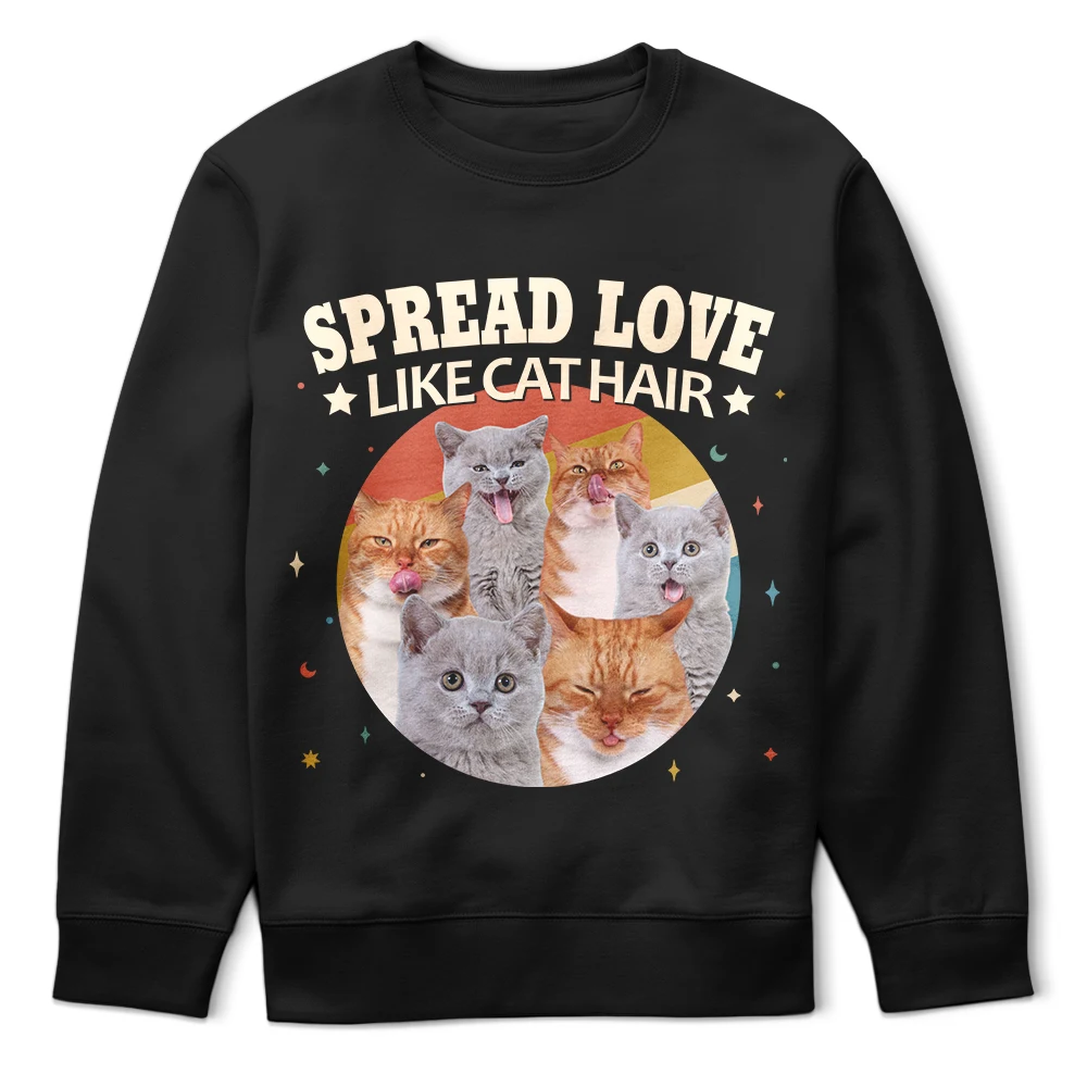 Spread Love Like Cat Hair - Personalized T-Shirt for Cat Lovers and Pet Owners T-shirt PopCulturePrints
