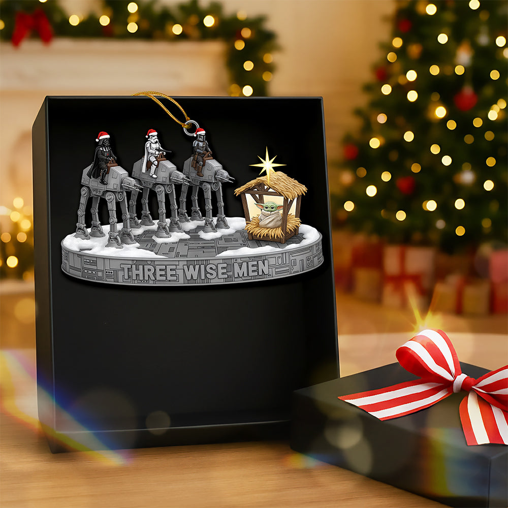 "Celebrate the Cosmic Spirit!" - Fun Cosmic Christmas Three Wise Men Ornament - Personalized Gift for Movie Fans Ornament PopCulturePrints