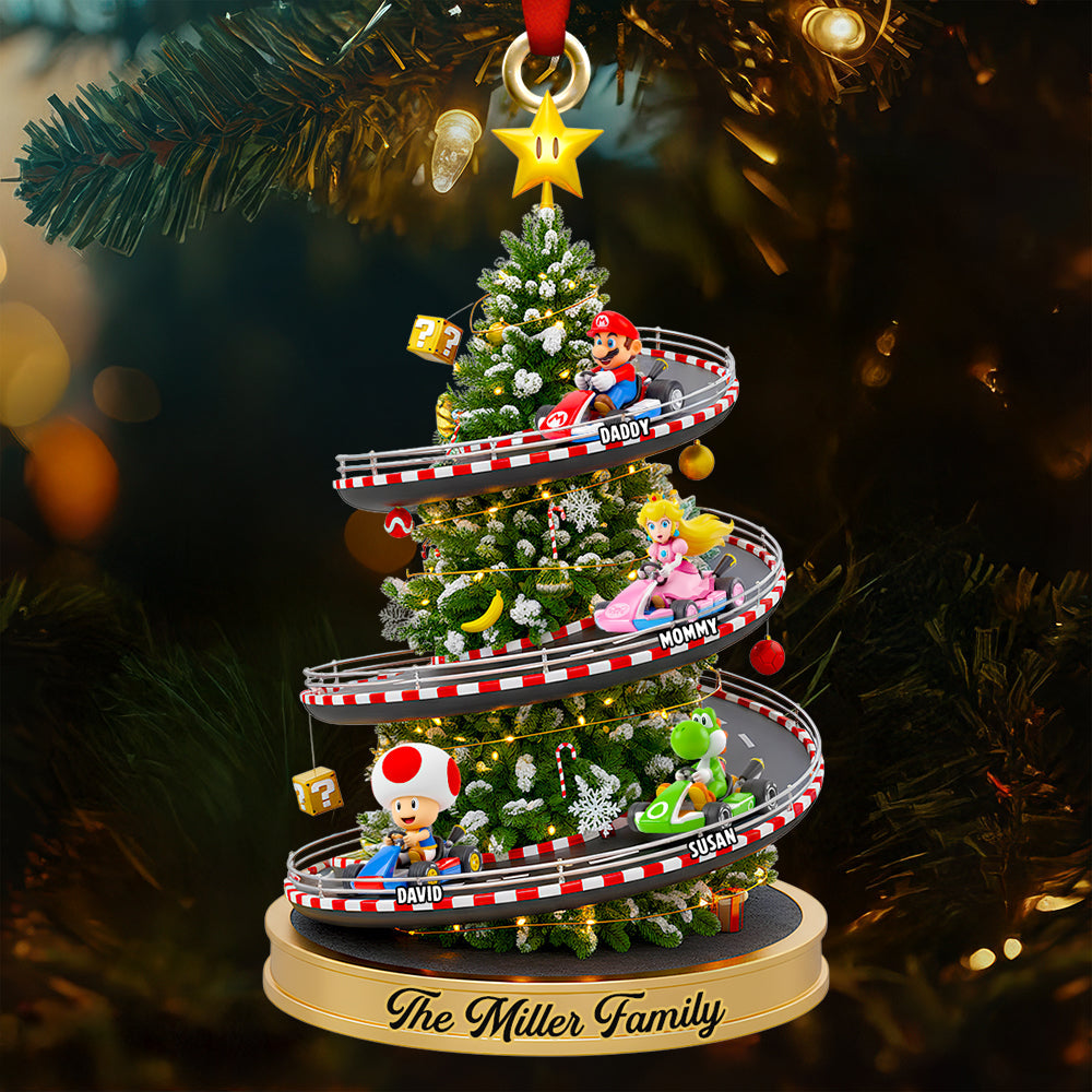 Racing Family Christmas Tree Ornament - Personalized Gifts for Family Ornament PopCulturePrints