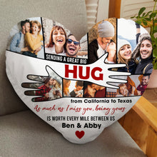 Load image into Gallery viewer, Personalized Heart-Shaped Hug Pillow for Couples Pillow PopCulturePrints
