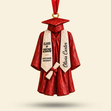 Load image into Gallery viewer, "Celebrate Achievement with Style!" - Graduation Gown Ornament, Personalized Gift for Graduates Ornament PopCulturePrints
