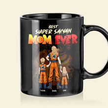 Load image into Gallery viewer, Personalized Super Saiyan Mom Coffee Mug - Customized Gift for Mother&#39;s Day Coffee Mug PopCulturePrints
