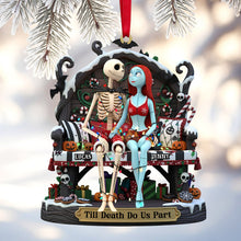 Load image into Gallery viewer, Till Death Do Us Part - Personalized Christmas Ornament for Couples Ornament PopCulturePrints
