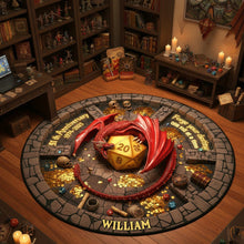 Load image into Gallery viewer, Forge Your Destiny - Personalized Role Play Anniversary Gift for Game Lovers - Quilted Round Mat Doormat PopCulturePrints
