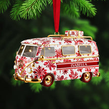 Load image into Gallery viewer, &quot;A Special Journey Awaits&quot; - Personalized Camper Van Ornament - Custom Gift for Friends, Family, and Adventurers Ornament PopCulturePrints
