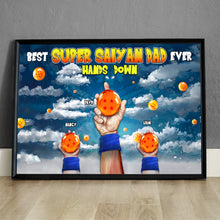 Load image into Gallery viewer, Personalized Super Saiyan Dad Canvas Print - Custom Gift for Father&#39;s Day Poster &amp; Canvas PopCulturePrints
