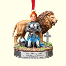 Load image into Gallery viewer, Mary, A Warrior of Christ - Personalized Acrylic Ornament for Christian Gifts Ornament PopCulturePrints
