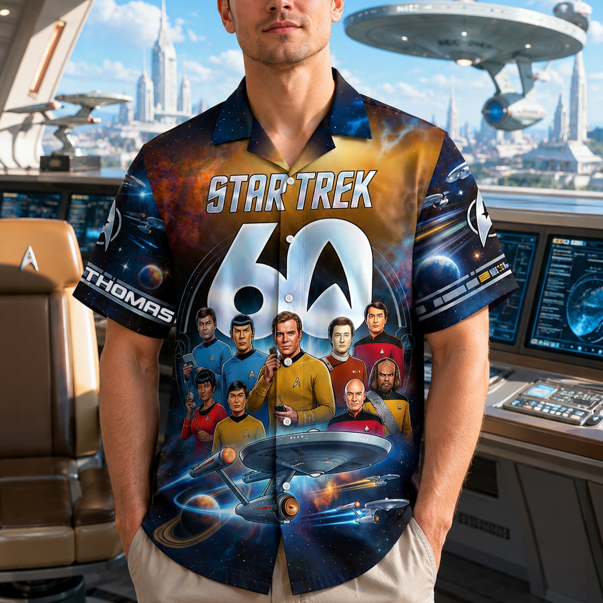 “Celebrate 60 Years of Adventure!” - Personalized Hawaiian Shirt - Gift for Movie Lovers