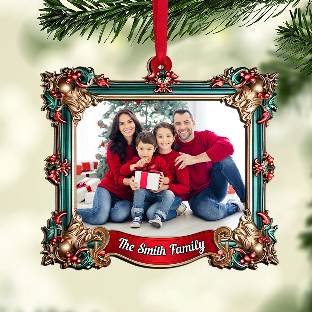 Personalized Family Christmas Photo Ornament