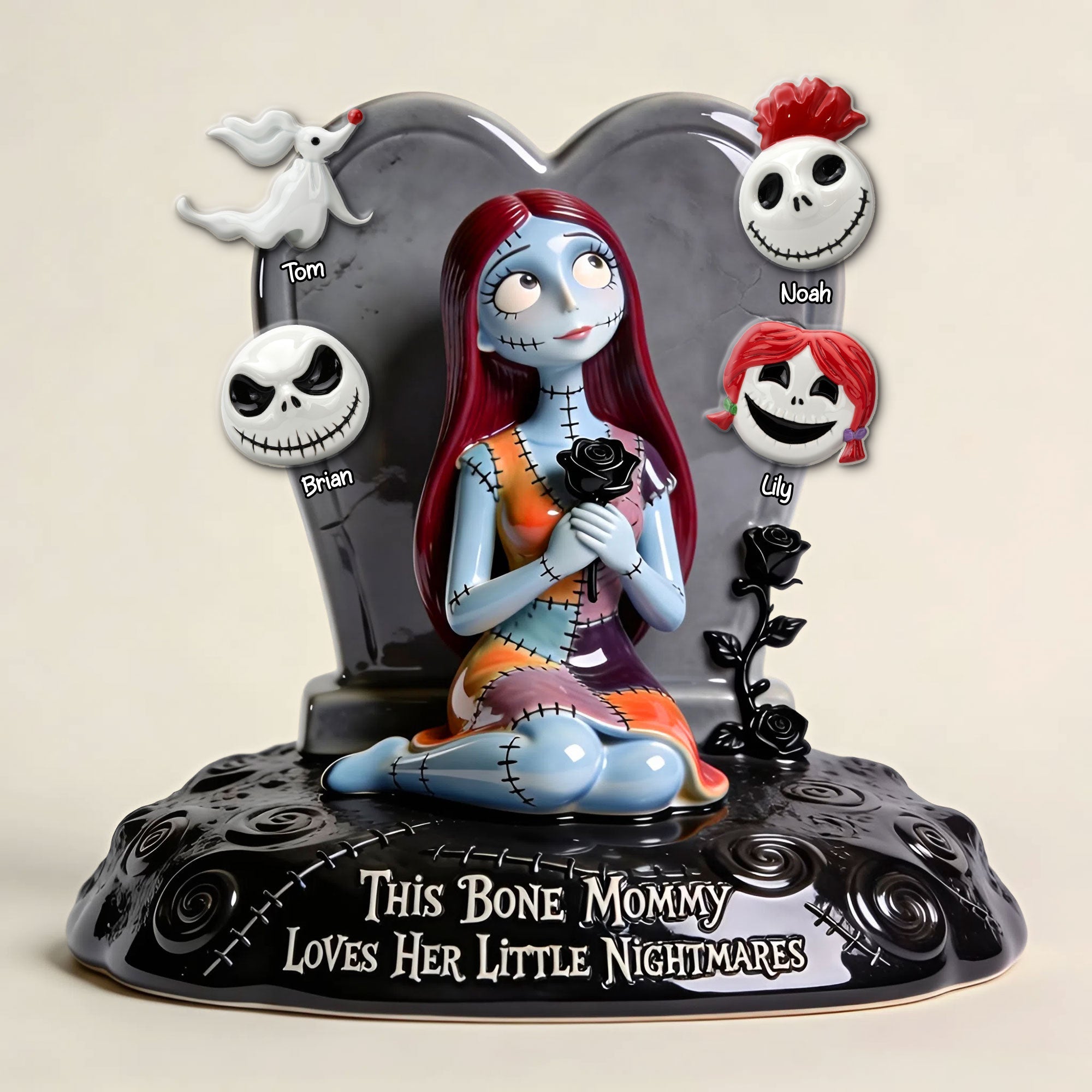 This Bone Mommy Loves Her Little Nightmares - Personalized Acrylic Plaque Gift for Mom and Grandma Shaped Plaques PopCulturePrints