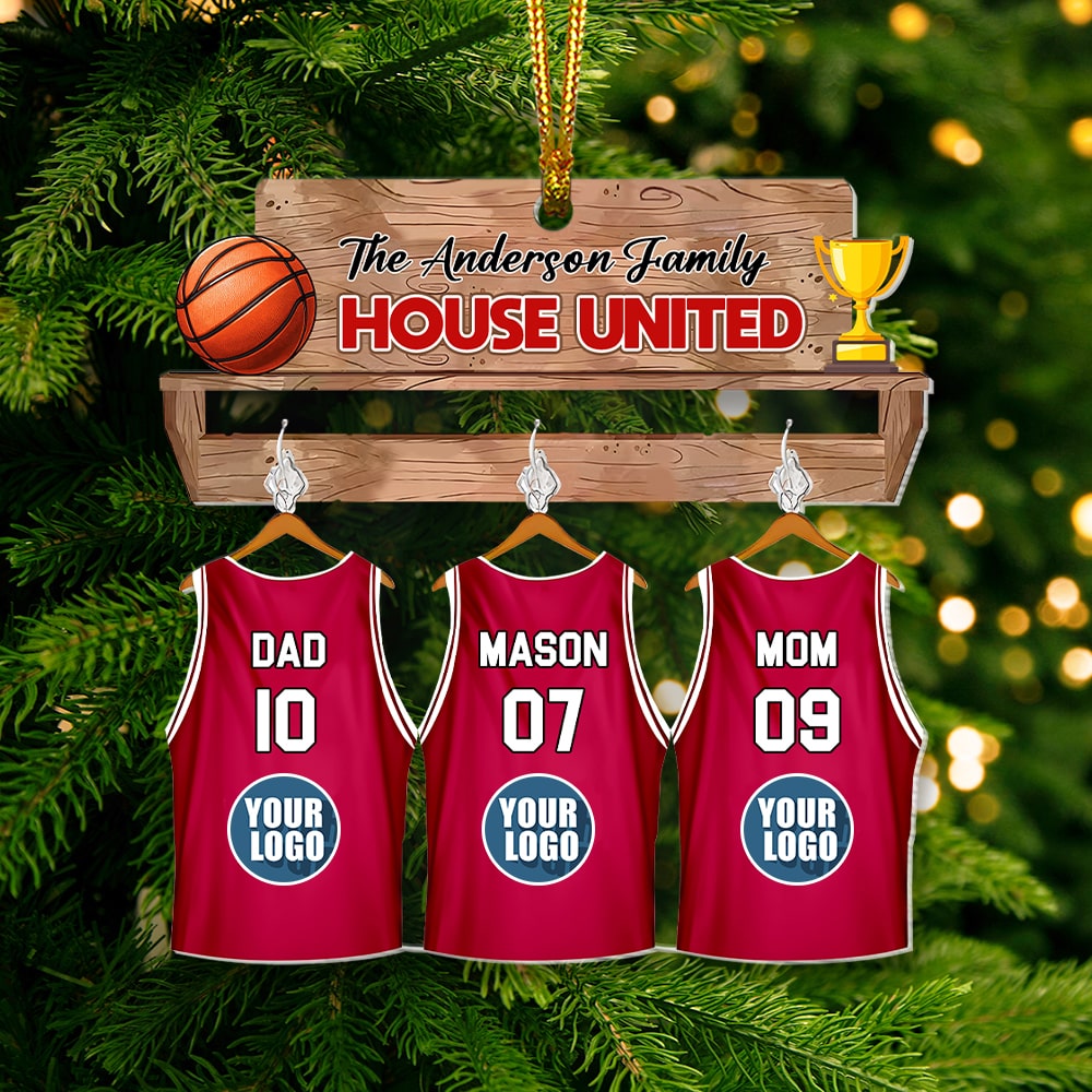 Custom Basketball Family Christmas Ornament Ornament PopCulturePrints
