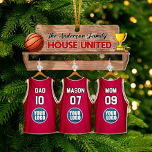 Load image into Gallery viewer, Custom Basketball Family Christmas Ornament Ornament PopCulturePrints
