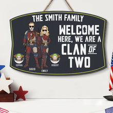 Load image into Gallery viewer, Personalized 'Clan of Two' Wood Sign – Custom Gift for Families Wood Sign PopCulturePrints
