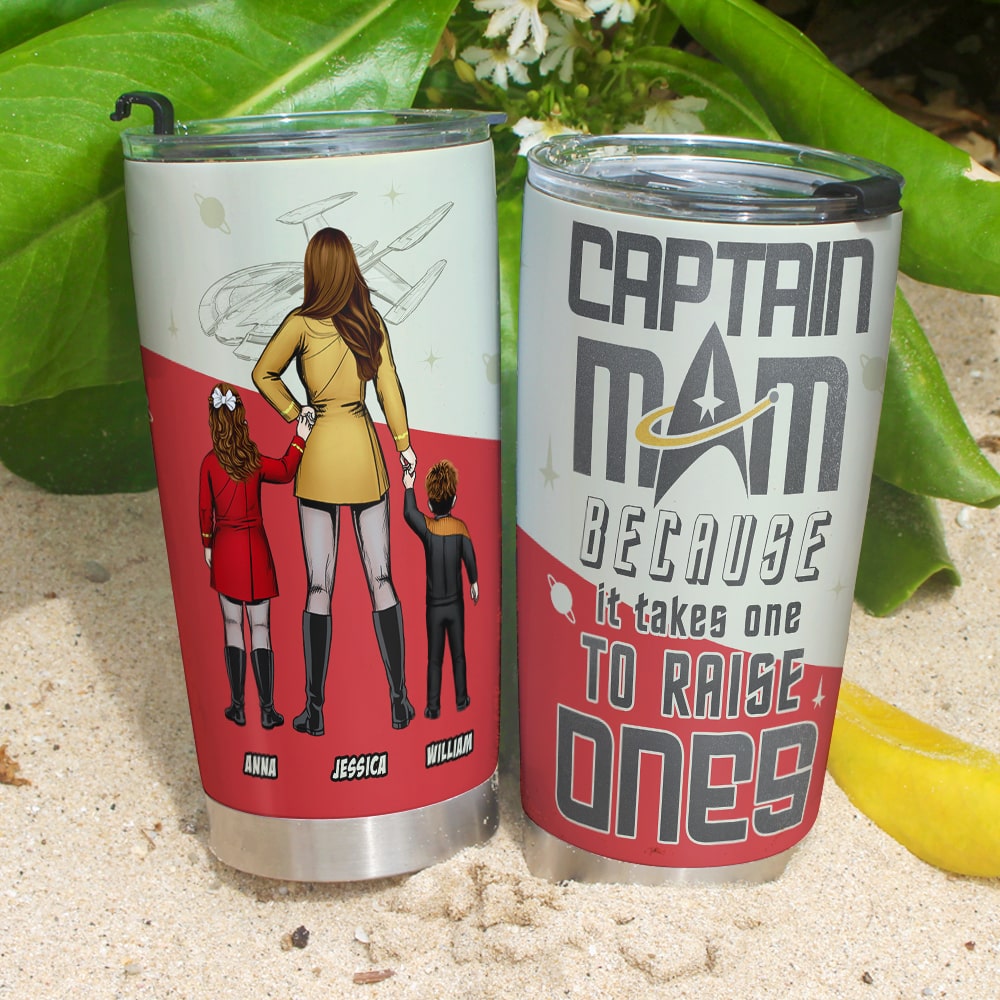 Personalized Sci-Fi Mom Tumbler - Captain Mom Gift Tumbler Cup PopCulturePrints