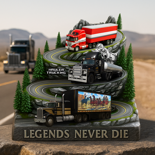 Legends Never Die – Classic Truck Movie Acrylic Plaque – Personalized Gifts for Truckers Shaped Plaques PopCulturePrints